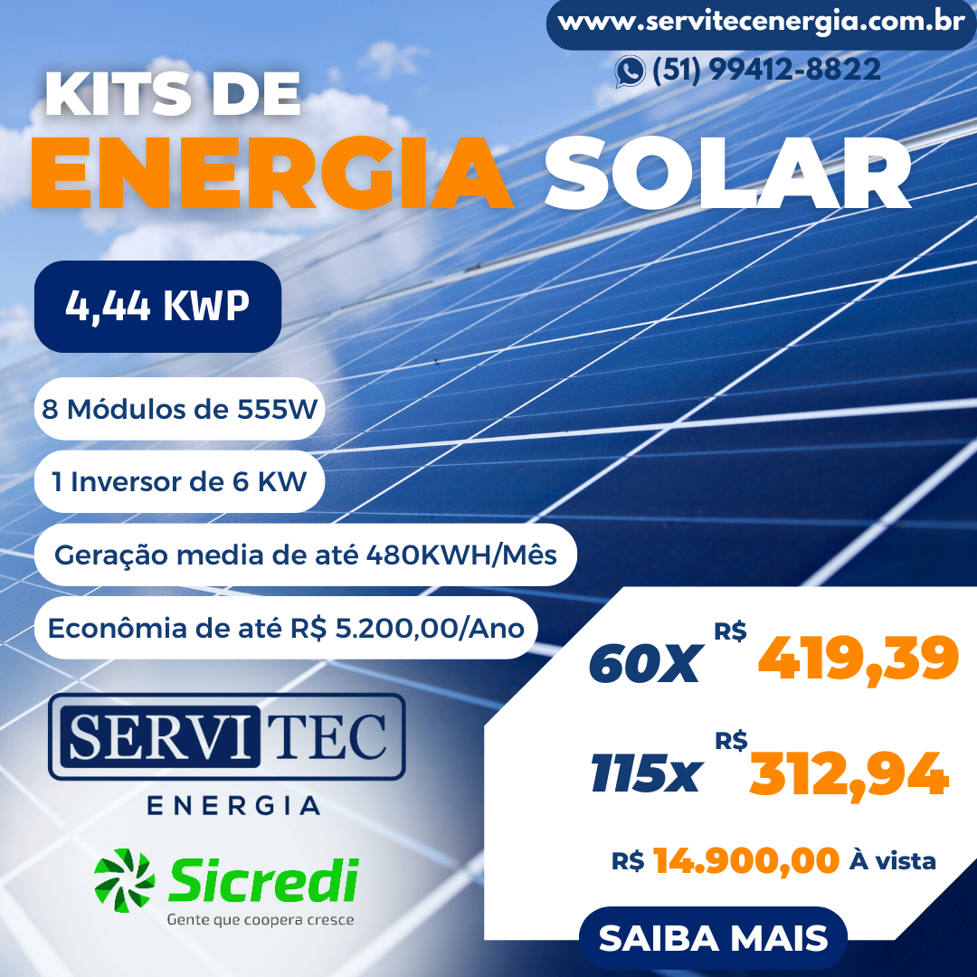 Kit Gerador Solar 4.4 Kwp